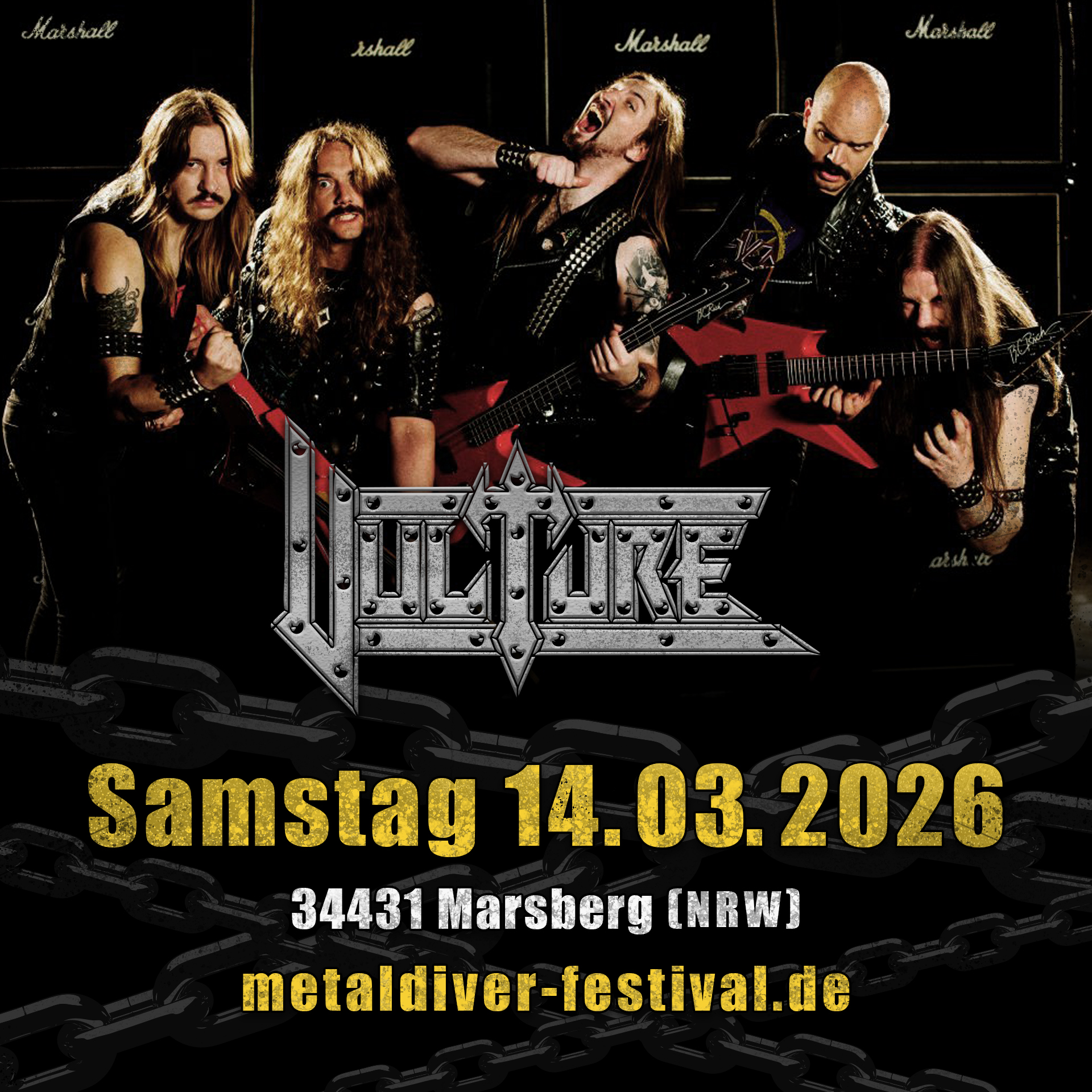 Vulture aus Bielefeld beim Metal Diver 2026 dabei
